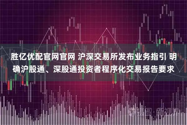 胜亿优配官网官网 沪深交易所发布业务指引 明确沪股通、深股通投资者程序化交易报告要求
